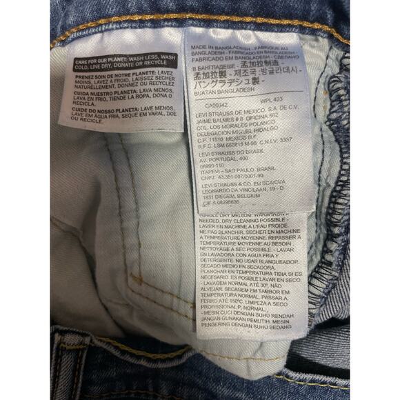 Levis 511 Slim Fit Men’s Straight Leg Jeans 29x32 9.5” Rise - Picture 3 of 4